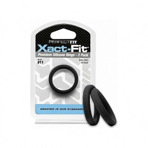 XACT FIT PACK DE 2 ANILLOS DE SILICONA 12CM NEGRO