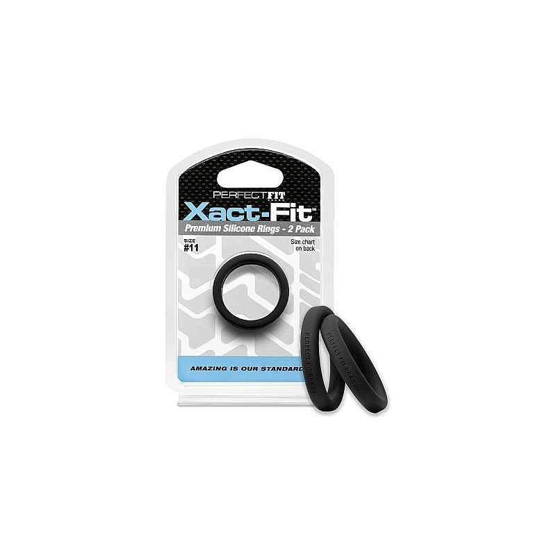 XACT FIT PACK DE 2 ANILLOS DE SILICONA 12CM NEGRO