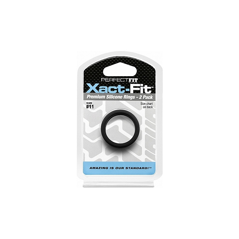 XACT FIT PACK DE 2 ANILLOS DE SILICONA 12CM NEGRO