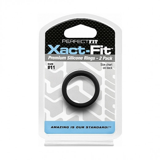 XACT FIT PACK DE 2 ANILLOS DE SILICONA 12CM NEGRO