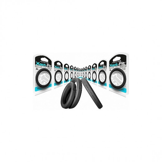 XACT FIT PACK DE 2 ANILLOS DE SILICONA 12CM NEGRO