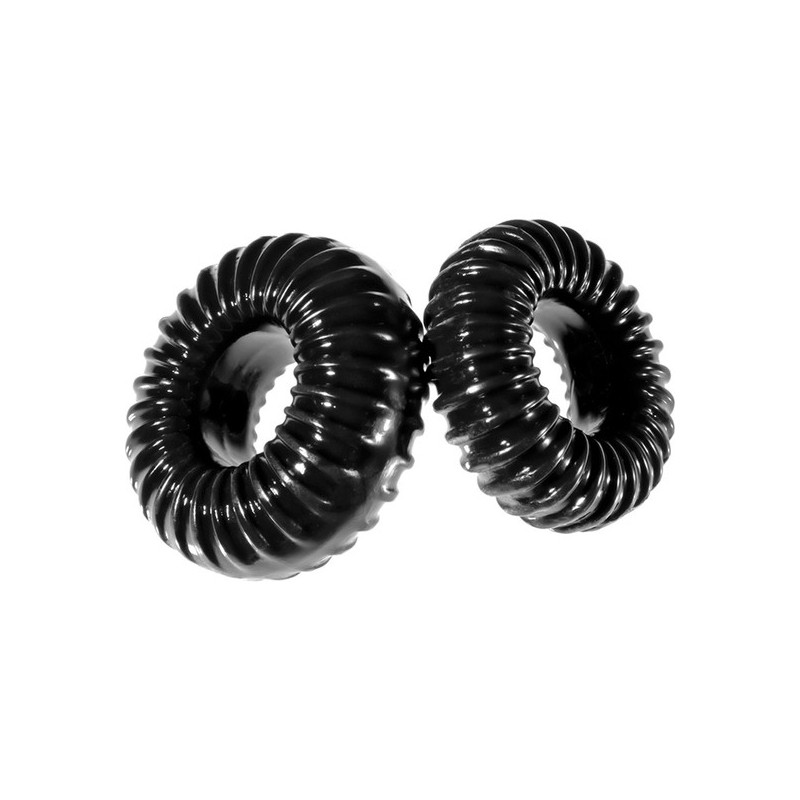 PACK 2 ANILLOS DE SILICONA ELaSTICOS SLIM NEGRO