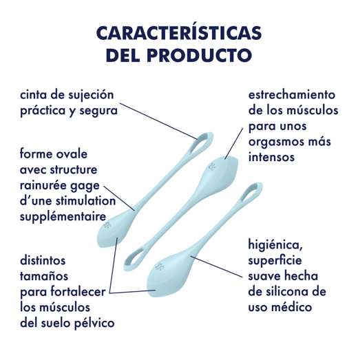 SATISFYER YONI POWER 2 KIT DE ENTRENAMIENTO AZUL - Sexplace.es