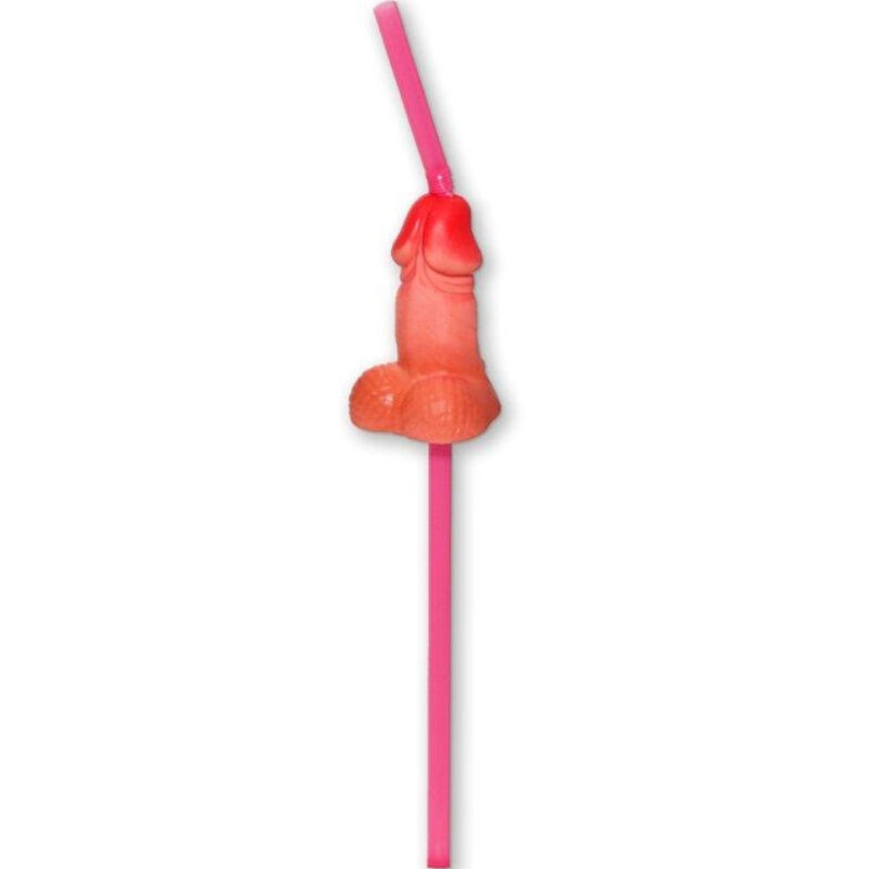 DIABLO PICANTE - BOLSA 5 PAJITAS PENE GRANDE NATURAL