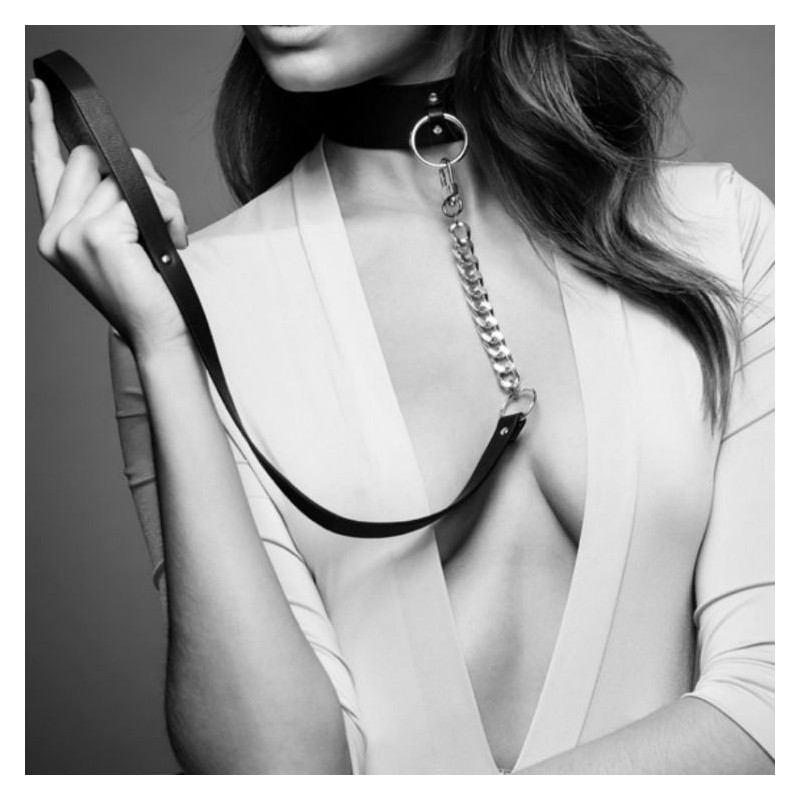 BIJOUX INDISCRETS MAZE - COLLAR CON CORREA NEGRO