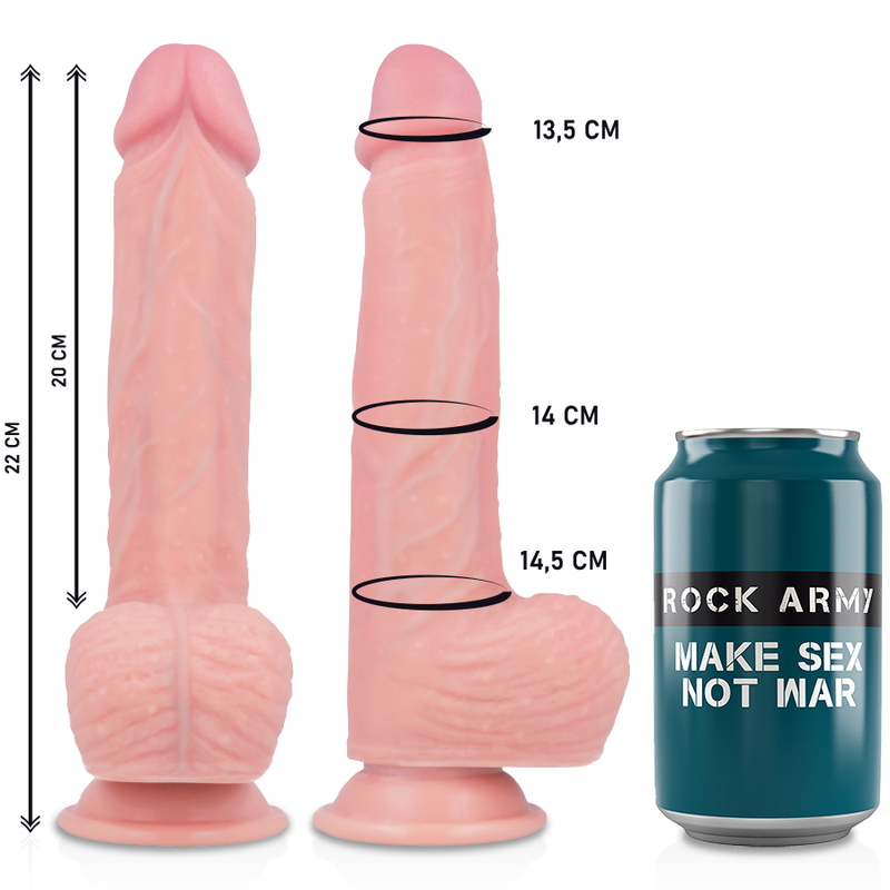 ROCKARMY Arnés + Dildo Hawk Rotador y Vibrador 22 cm | SexPlace.MX
