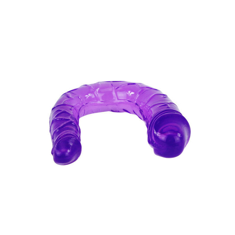 BAILE - DILDO DOBLE EN GELATINA FLEXIBLE LILA
