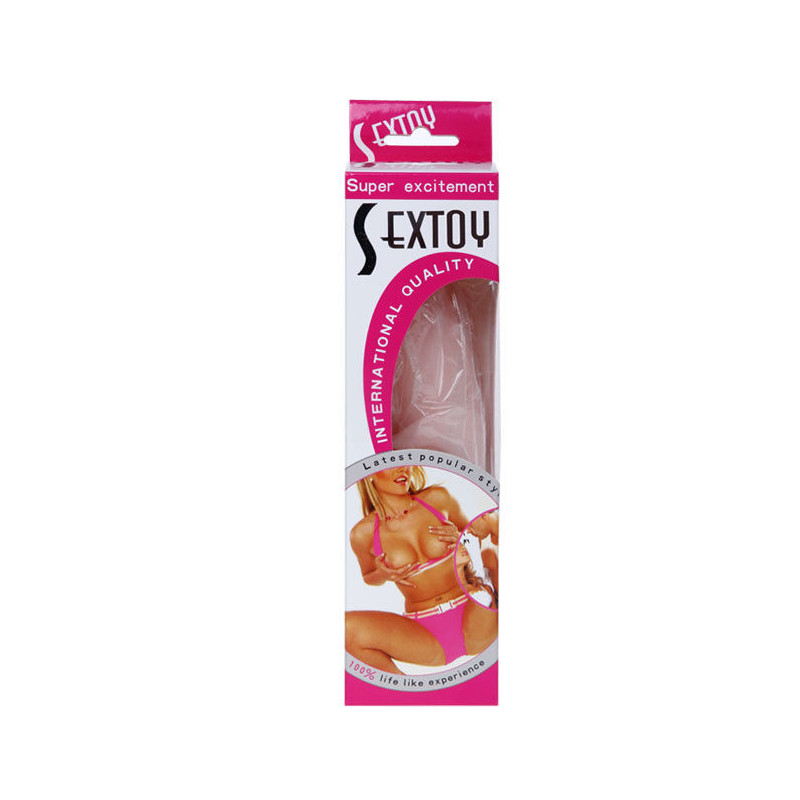 BAILE - DILDO SILICONA TACTO PIEL REALISTICO 19 CM COLOR CAJA ALEATORIO