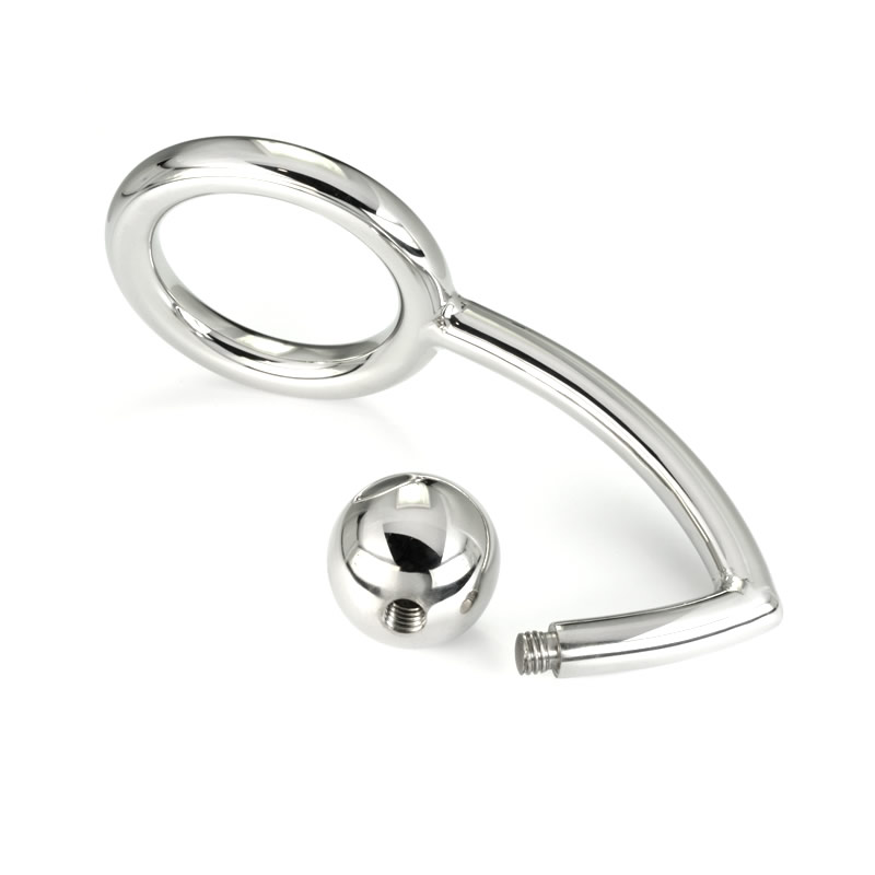 METAL HARD - COCK RING ANILLO CON GANCHO INTRUDER ANAL 45MM