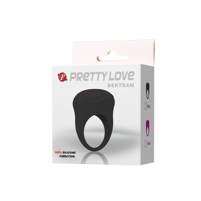 PRETTY LOVE - BERTRAM ANILLO VIBRADOR NEGRO