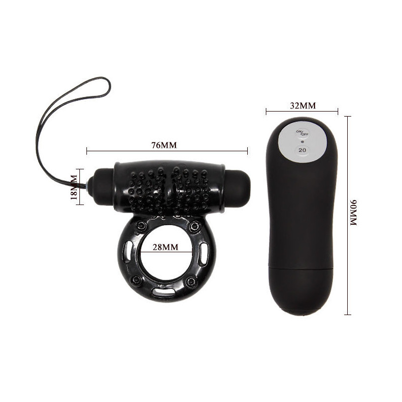 BAILE - ANILLO CONTROL REMOTO NEGRO 20V