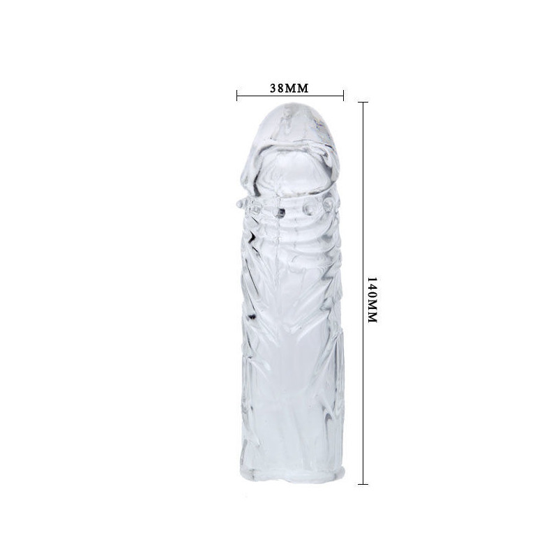 BAILE - FUNDA TRANSPARENTE PARA EL PENE EN SILICONA 13 CM