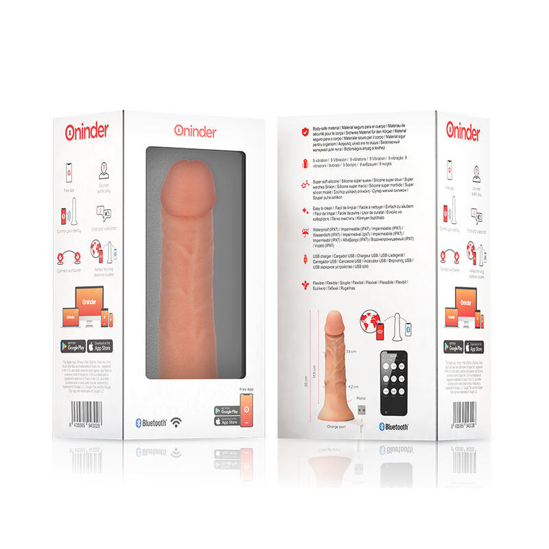 ONINDER - MEDIUM BOGOTÁ Dildo Vibrador 20 cm Con App | SexPlace.ES