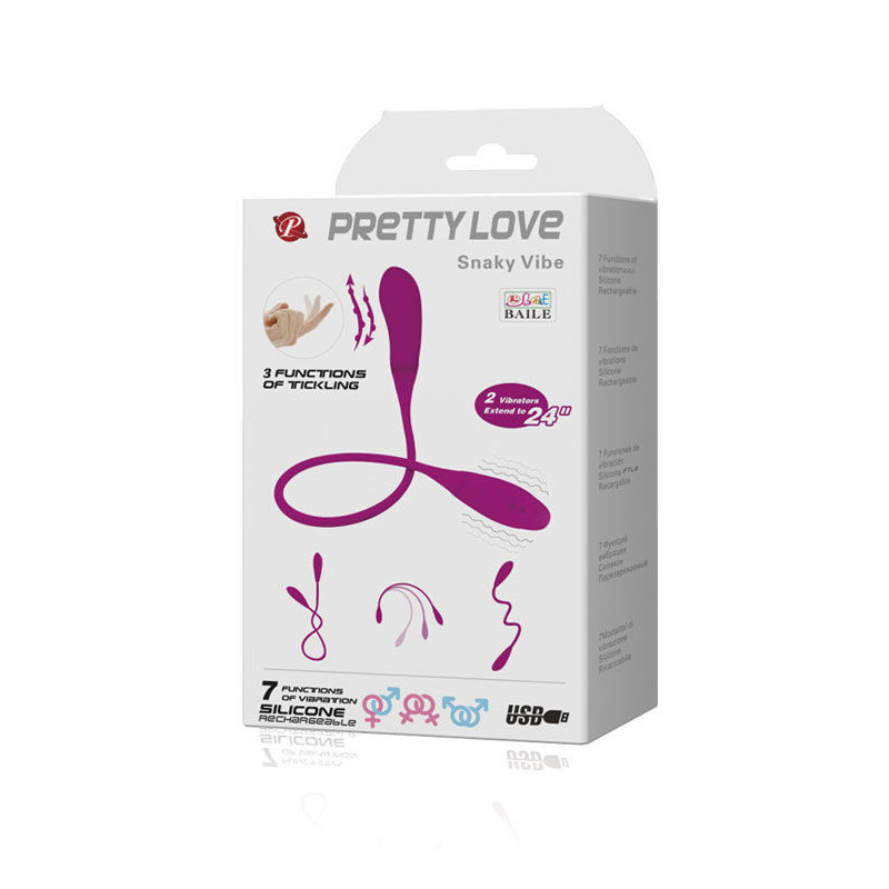 PRETTY LOVE - SMART SNAKY VIBE VIBRADOR 7 V + 3 TICKLING