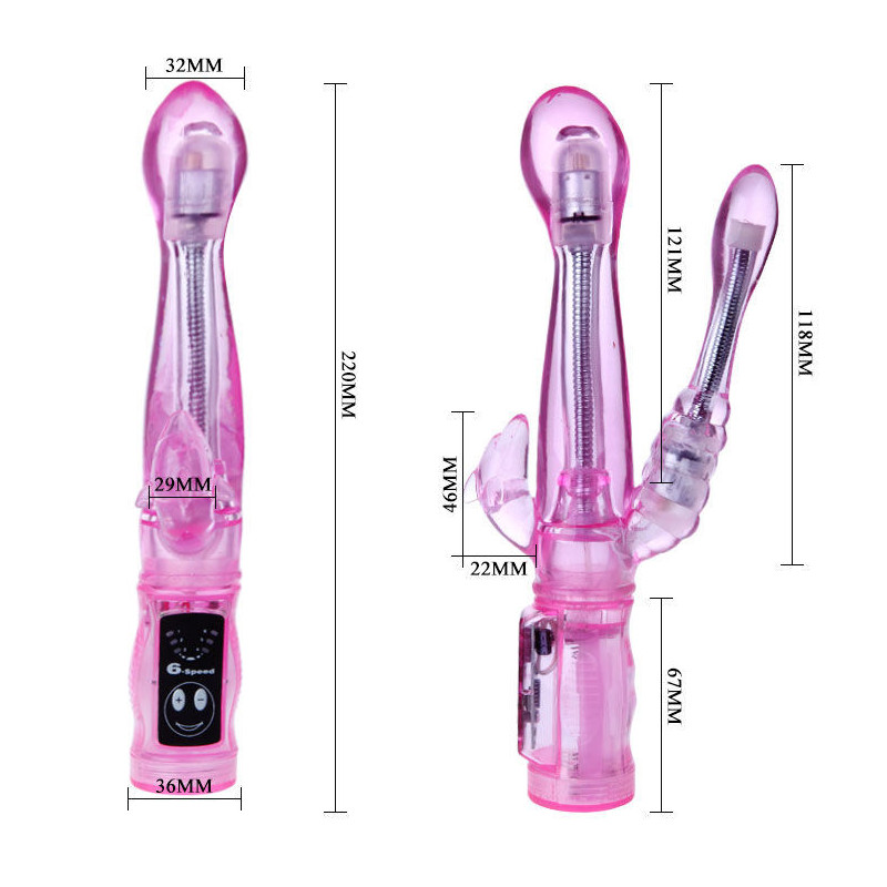 BAILE - VIBRADOR FLEXIBLE CON ESTIMULADOR ANAL