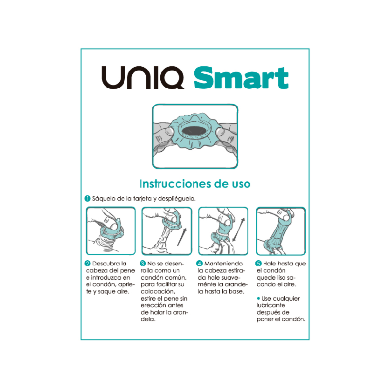UNIQ - SMART PRESERVATIVOS PRE-ERECCIÓN SIN LATEX 3 UNIDADES
