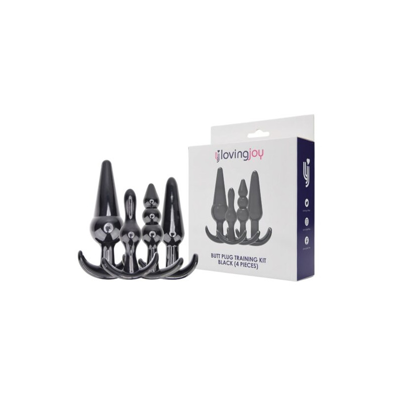 LOVING JOY - Kit de entrenamiento con Tapón Anal Negro | SexPlace.ES