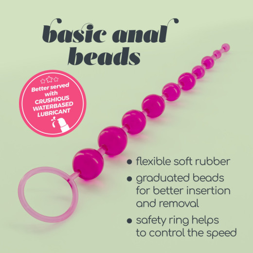 Cadena Anal de 10 Bolas Crushious Rosa