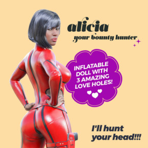 Muñeca Hinchable Ebony Alicia la Cazarrecompensas Crushious