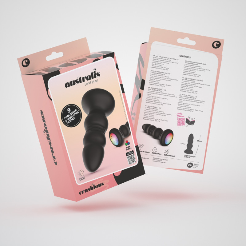 Plug Anal Australis con LED y Control Remoto Crushious