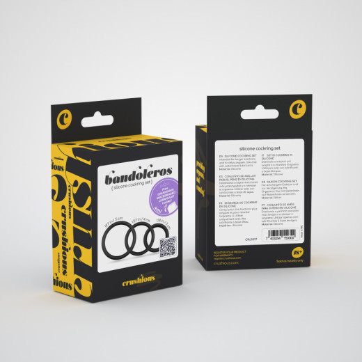 Set de Anillos para el Pene de Silicona Bandoleros Crushious