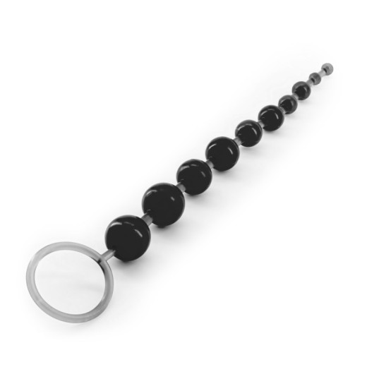 Cadena Anal de 10 Bolas Crushious Negra