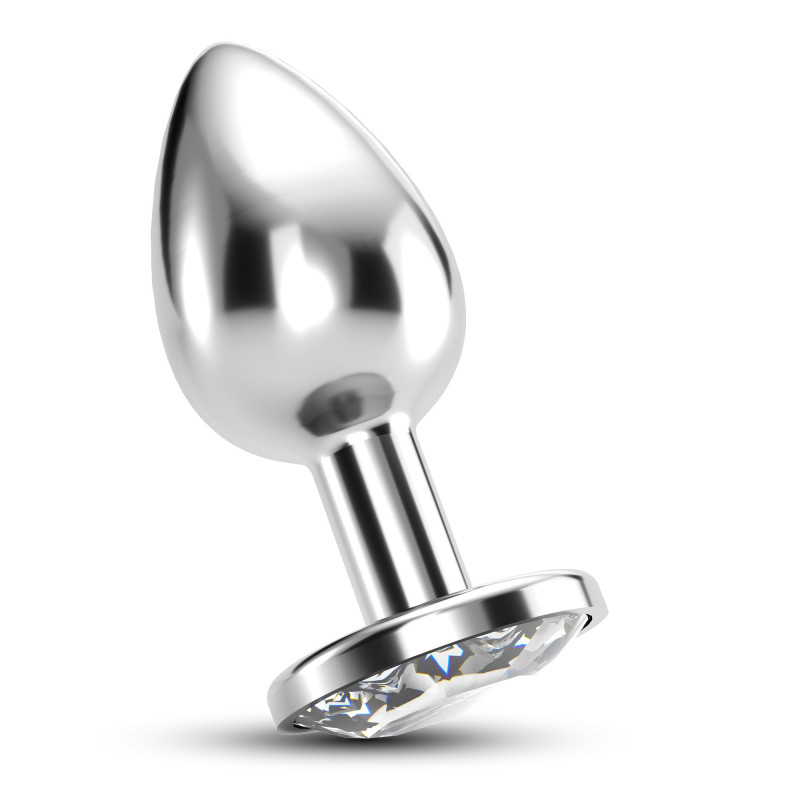 Plug Anal Bijou con Joya Transparente Pequeño + Bolsa Aterciopelada Crushious