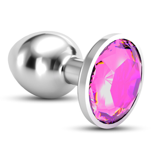 Plug Anal Bijou con Joya Rosa Pequeño + Bolsa Aterciopelada Crushious