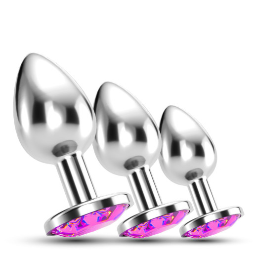 Set de Entrenamiento Anal Bijou Trio Rosa + Bolsas Individuales Crushious