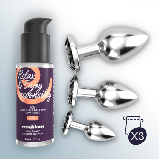 Set de Entrenamiento Anal Bijou Wet Trio Negro Crushious