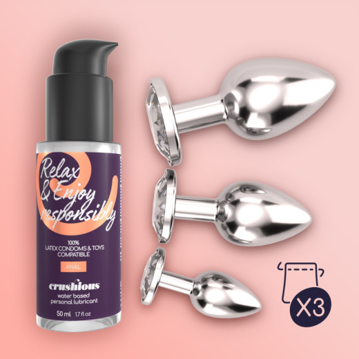 Set de Entrenamiento Anal Bijou Wet Trio Transparente Crushious