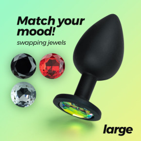 Plug Anal Camileo Grande con 4 Joyas Intercambiables Crushious