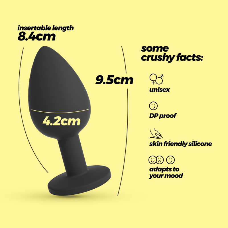 Plug Anal Camileo Grande con 4 Joyas Intercambiables Crushious