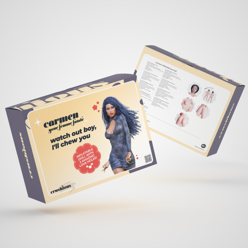 Muñeca Hinchable Ebony Carmen la Femme Fatale Crushious