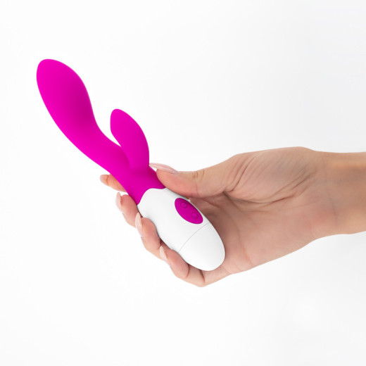 Vibrador Conejito Cherie con Lubricante Base Agua Incluido Crushious