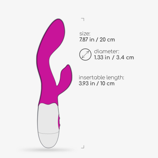 Vibrador Conejito Cherie con Lubricante Base Agua Incluido Crushious