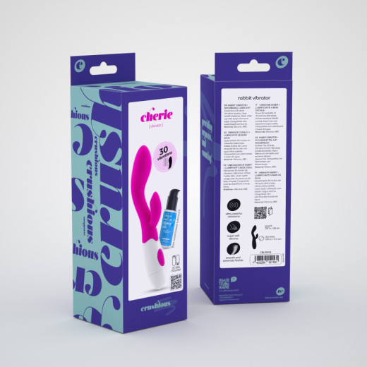 Vibrador Conejito Cherie con Lubricante Base Agua Incluido Crushious