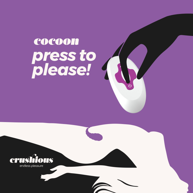 Huevo Vibrador Recargable Cocoon con Control Remoto Inalámbrico Lila Crushious