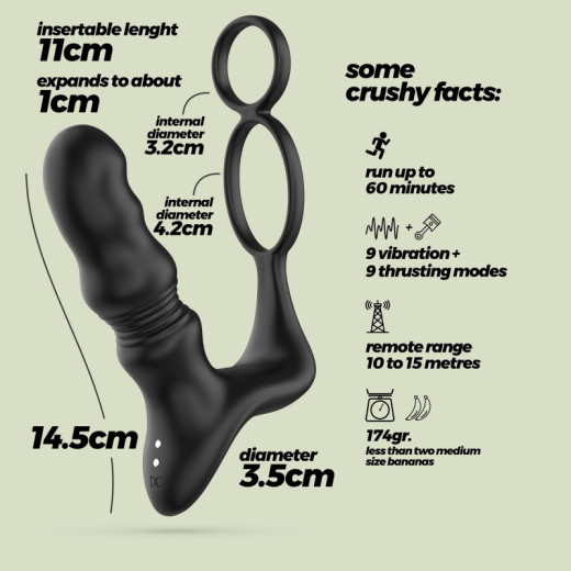 Vibrador de Próstata Crixus con Control Remoto Crushious