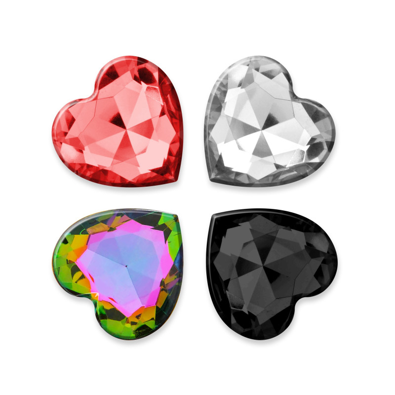 Plug Anal Cuore Mediano con 4 Joyas Intercambiables Crushious