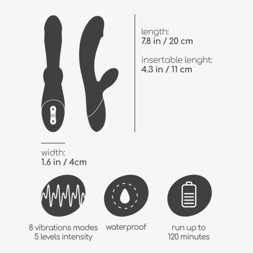Vibrador Conejito Recargable Dare Dong Crushious