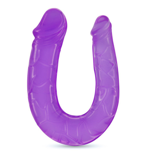 Dildo Doble Deep Diver con Lubricante Anal 50 ml Morado Crushious