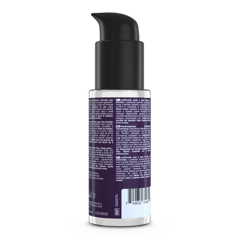 Dildo Doble Deep Diver con Lubricante Anal 50 ml Morado Crushious