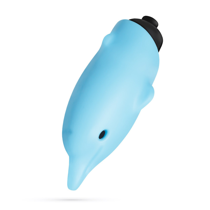 Estimulador Dolphin con Bala Vibradora de 10 Ritmos Azul Crushious