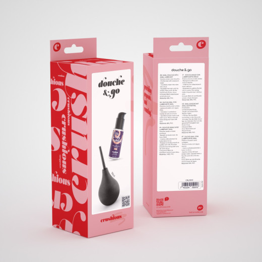 Ducha Anal Douche & Go 90 ml con Lubricante Anal 50 ml Crushious