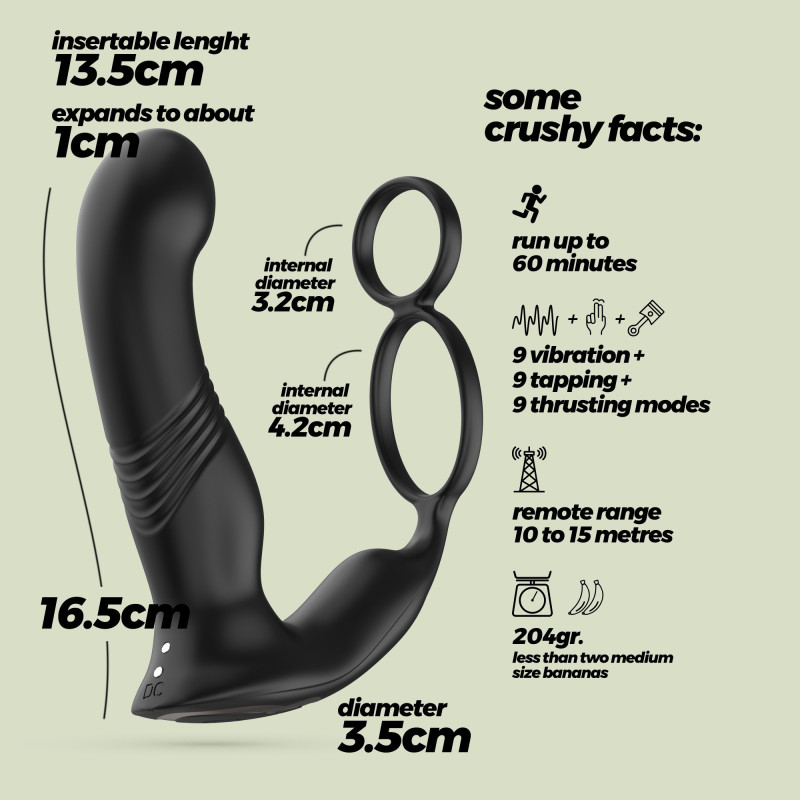Vibrador de Próstata Erixos con Control Remoto Crushious