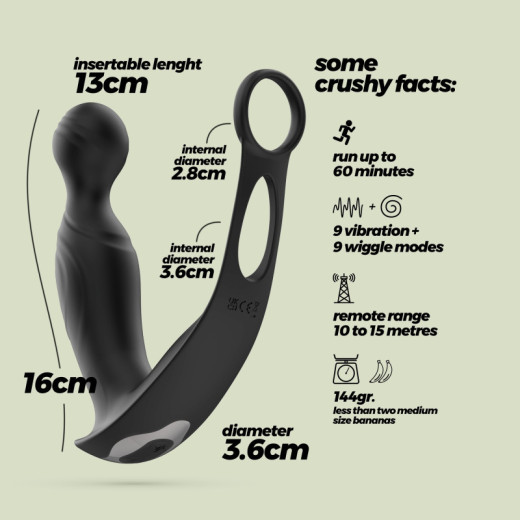 Vibrador de Próstata Flamma con Control Remoto Crushious