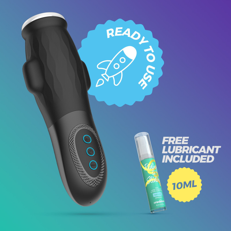 Masturbador Gargantua con Manga Removible, Succión y Lubricante Gratis Crushious