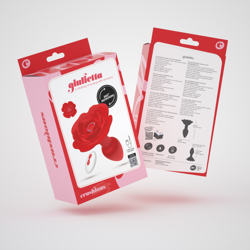 Plug Anal Rotatorio Giulietta con Control Remoto Crushious
