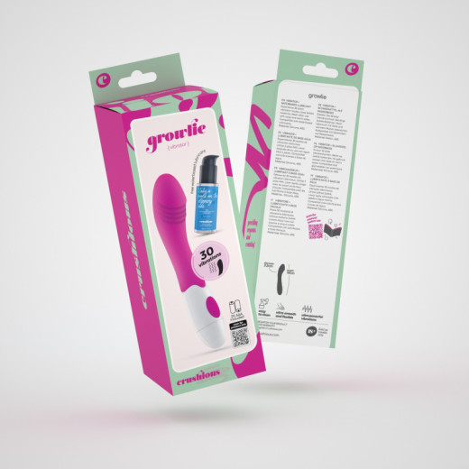 Vibrador Growlie con Lubricante Base Agua Incluido Crushious